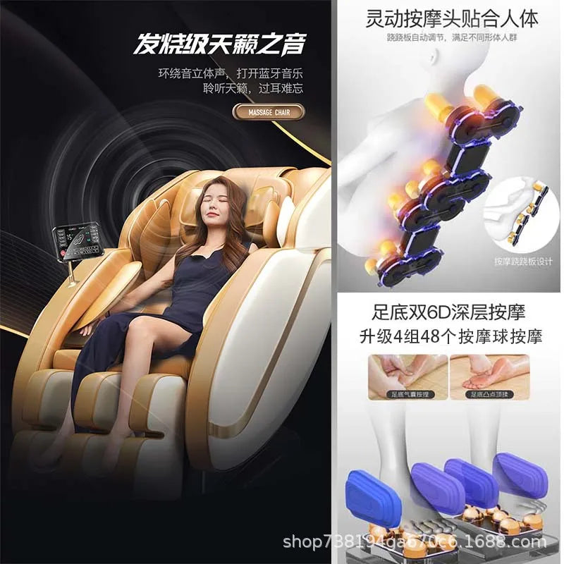 Ganzkörper-Smart-Massagesofa, vollautomatisch, multifunktional, Deluxe, Zero-Gravity-Massagesessel