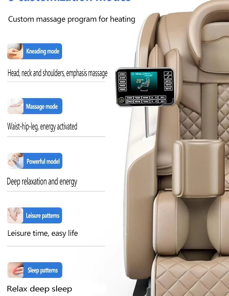 Best Selling Luxury Zero Gravity Shiatsu Electric Incline Massage Chair with Rocking Music Full Body for Home Use