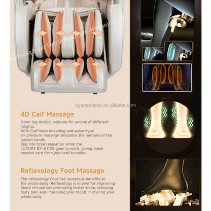 [2026] Chaise de massage de bureau intégrale ultra-confortable et robuste 6D, divers modes de massage, fonction zéro gravité, directement de l'usine