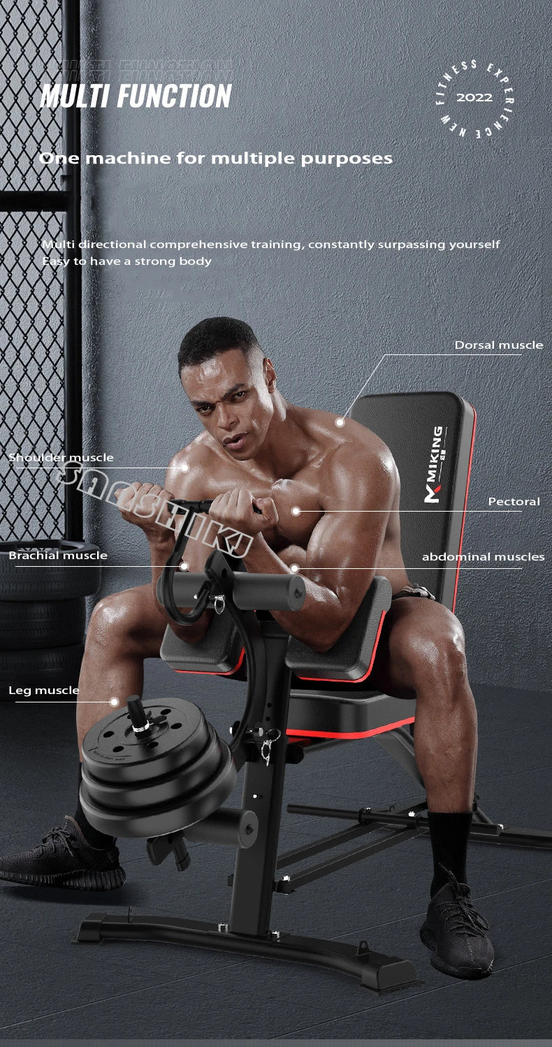 Neue verbesserte Multifunktions-Hantelbank, Heim-Bauch- und Taillentrainingsbank, Hanteltrainingshilfsbank