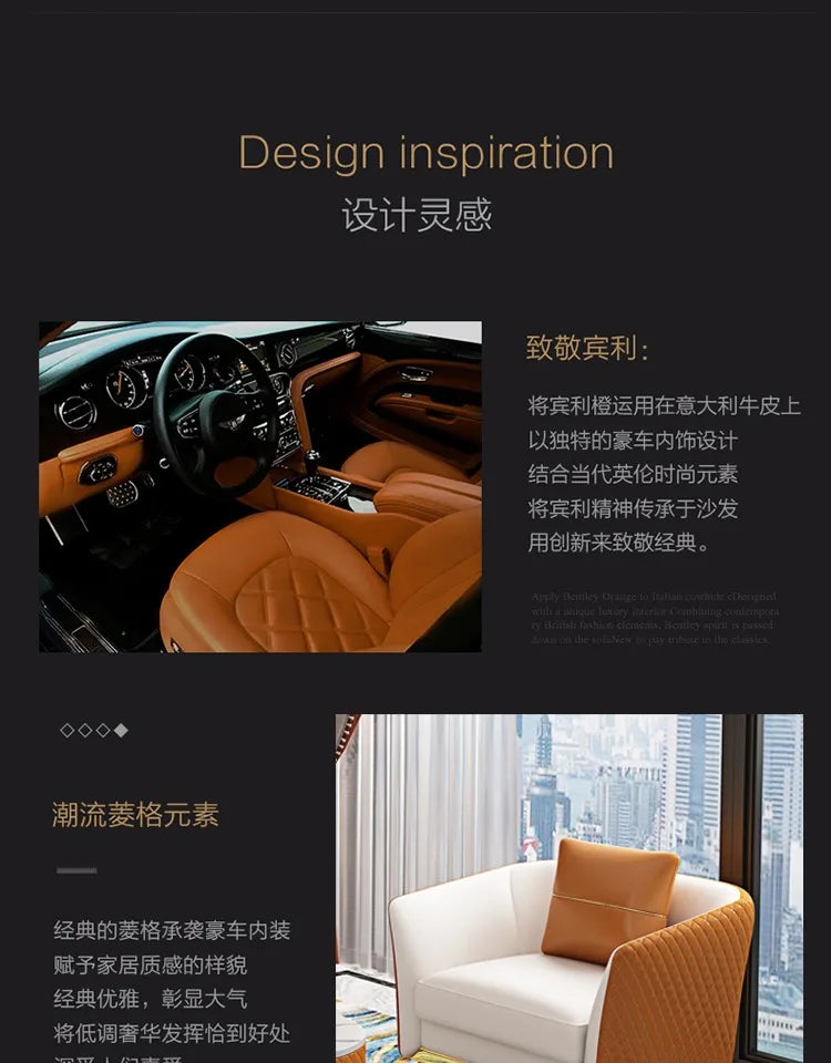 Designer Genuine Leather Sofas Fancy Modern Luxury Individual Loveseat Sofa Sectional Italian Sofy Do Salonu Home Furniture