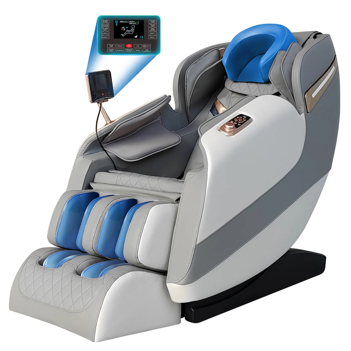 Luxuriöser, preiswerter Hifi-Bluetooth-Musik-Ganzkörper-Airbags Zero Gravity Elektrischer Pediküre-Massagesessel Massagesessel-Produkte
