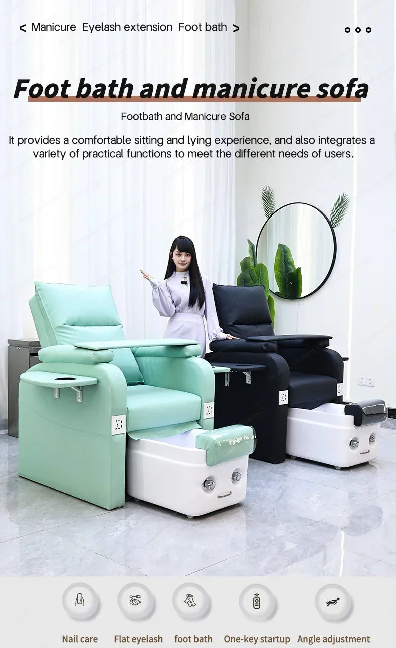 XinSheng Fußbad Nagelstuhl Pedikürestühle Salon SPA Fußmassage Maniküre Möbel Sofa Material Rückenlehne Elektrische Hebefunktion2026