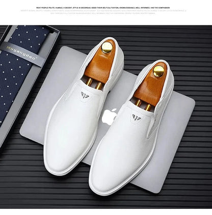 Herrenschuhe 2025 – Britische Designer-Schuhe mit spitzer Zehenpartie für Frühling/Herbst