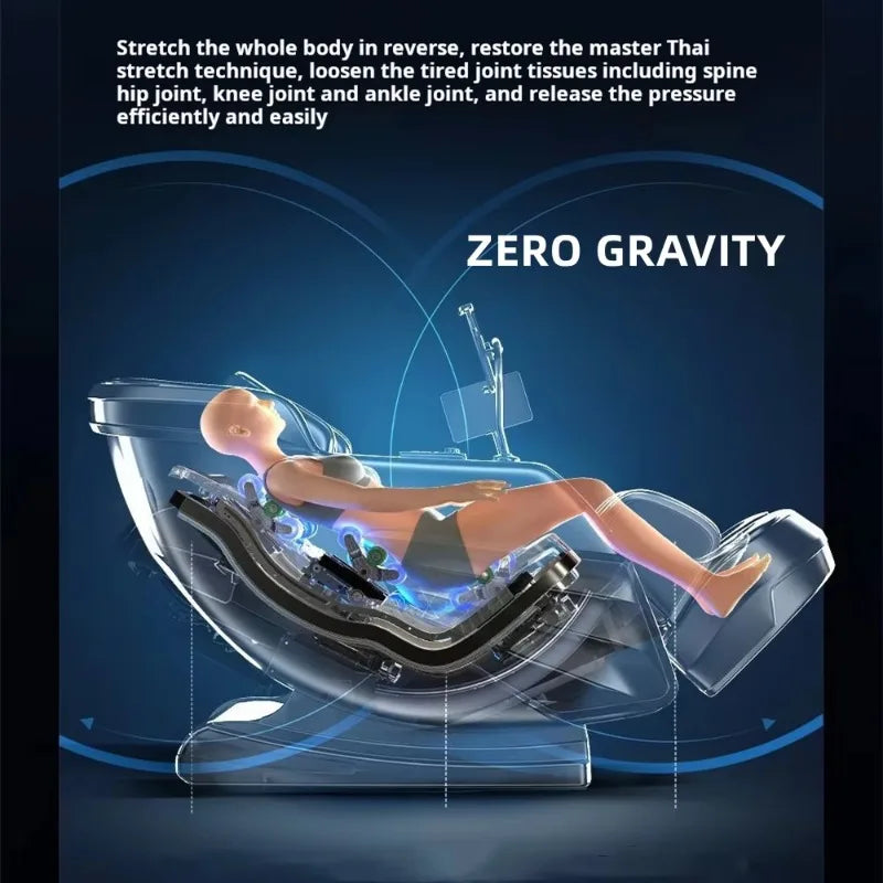 Smart 4d Massage Chair Full-body Zero Gravity Luxury Shiatsu Biration Heating Relax Muscle Relief Pain Massage Chair