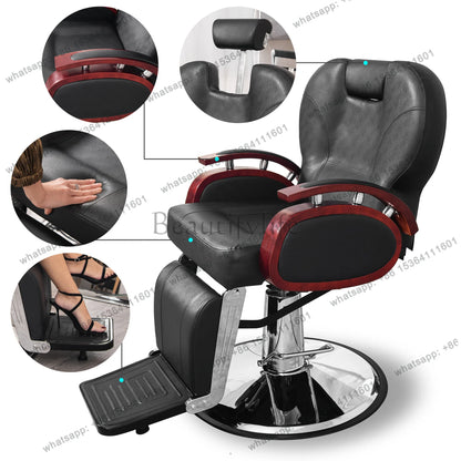 Friseur Stuhl Schönheitsstuhl Friseurstuhl Hydraulik Neigbar 360° Drehbar Salon Ausrüstung