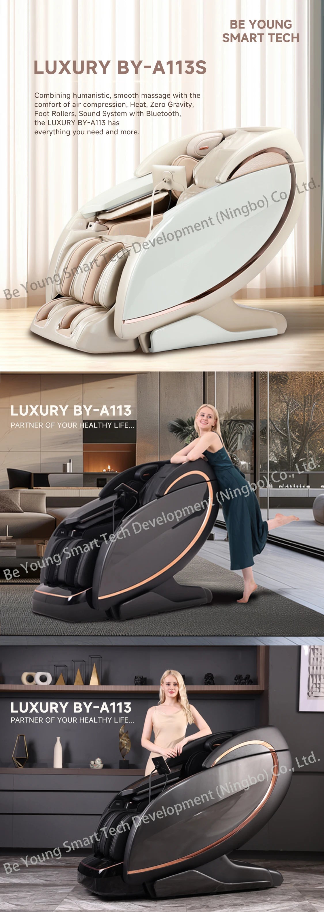 [2026] Chaise de massage de bureau intégrale ultra-confortable et robuste 6D, divers modes de massage, fonction zéro gravité, directement de l'usine