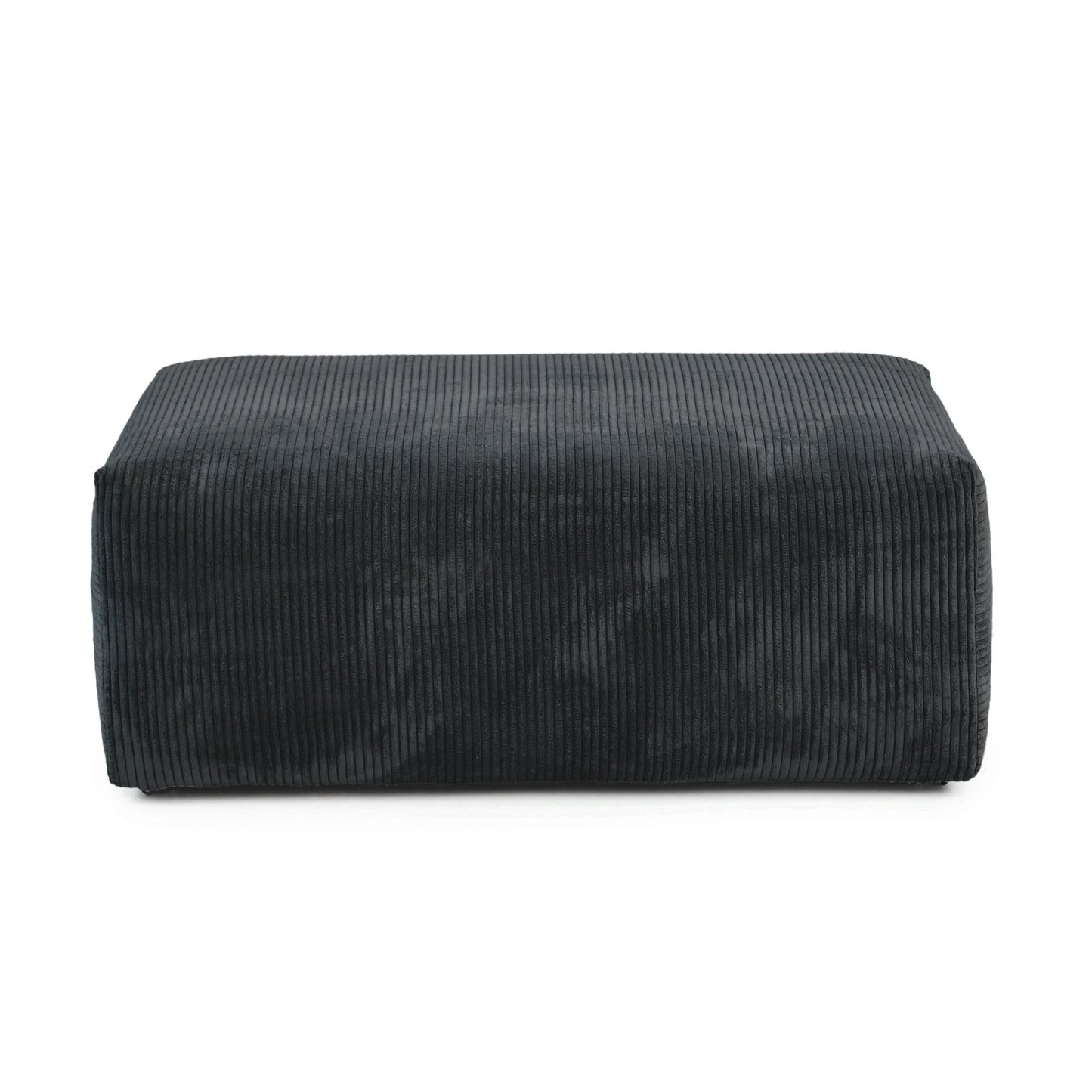 Modernes Cord-Sofa mit 4 Kissen, 102" L-förmiges Sofa mit Chaiselongue und Ottoman, Hartholzrahmen-Sofa für das Wohnzimmer