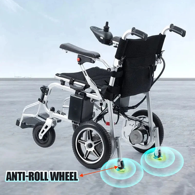High quality iron frame left and right foldable electric wheelchair