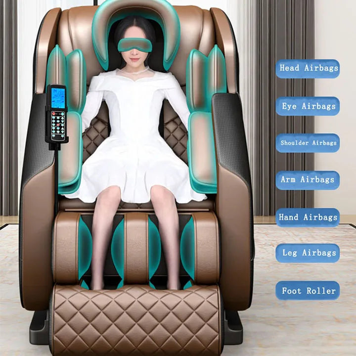 Best Selling Luxury Zero Gravity Shiatsu Electric Incline Massage Chair with Rocking Music Full Body for Home Use