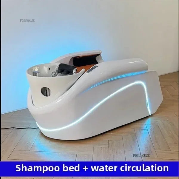Massage-Shampoo-Bett Friseur-Haarsalon Elektrischer Laden Multifunktions-Shampoo-Stuhl Salonmöbel Begasungsmassagebett