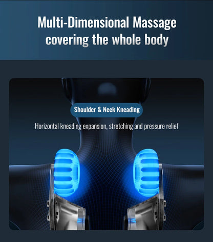 Luxury Zero Gravity Massage Chair Intelligent Home Heating Recline Full Body Airbag Shiatsu Knead Multifunctional Leisure Sofa