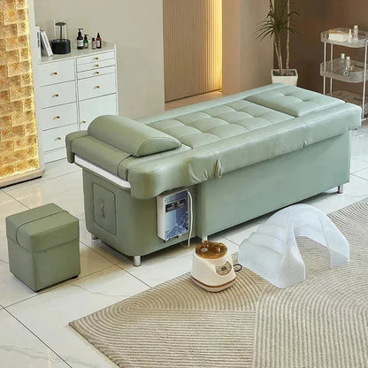 2026 Health foot massage beauty shop special shampoo bed electric lift foot massage bed beauty salon high-end head therapy bed