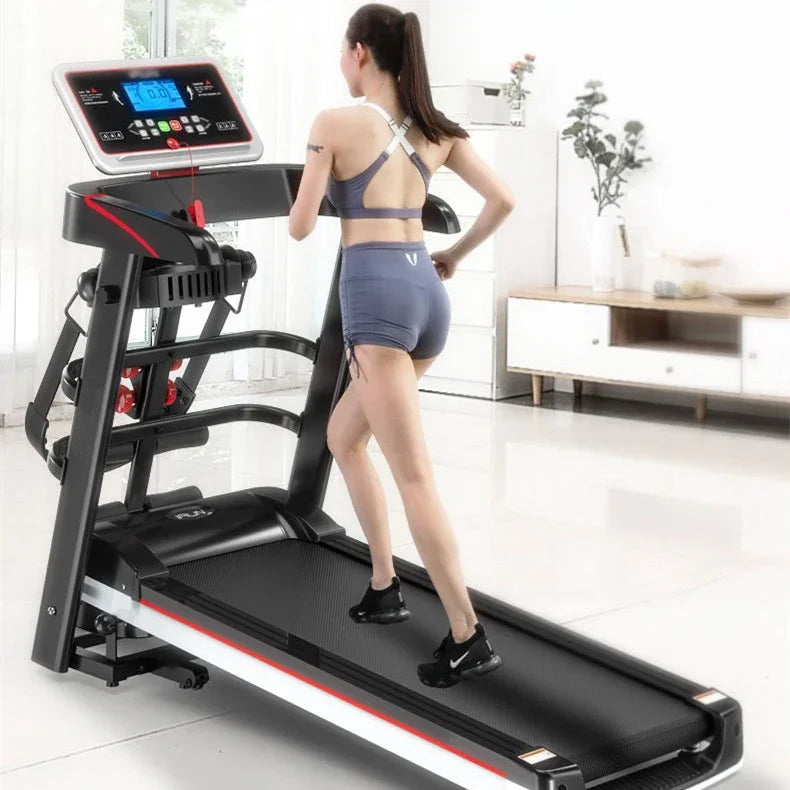 New A6S Electric Treadmill Multifunctional Home Fitness Foldable Treadmill Running Machine Indoor Exercise Equipment LCD Display