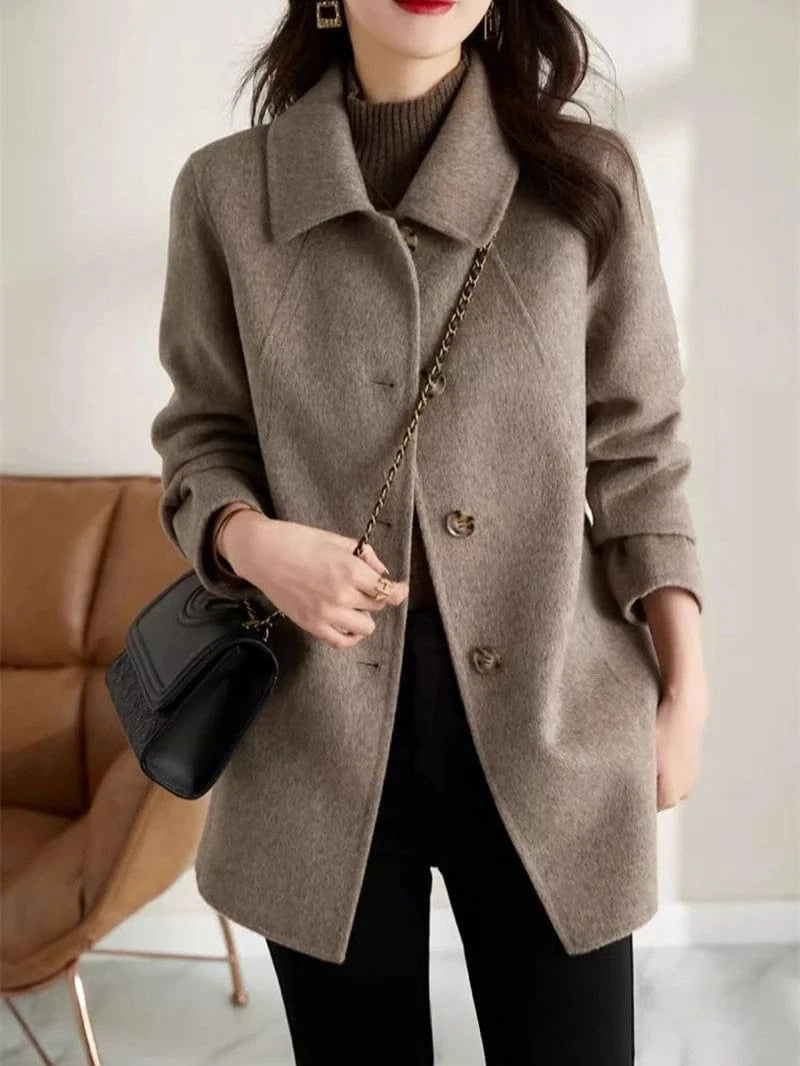 2025 Trendy Women’s Wool Blend Long Coat – Casual, Elegant &amp; Affordable Outerwear