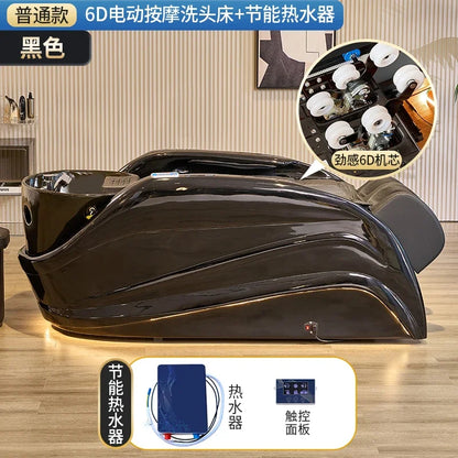 Elektrisches intelligentes Massage-Shampoo-Bett für Friseursalons, spezielles Begasungs-Kopfbehandlungs-Wasserzirkulationsbett