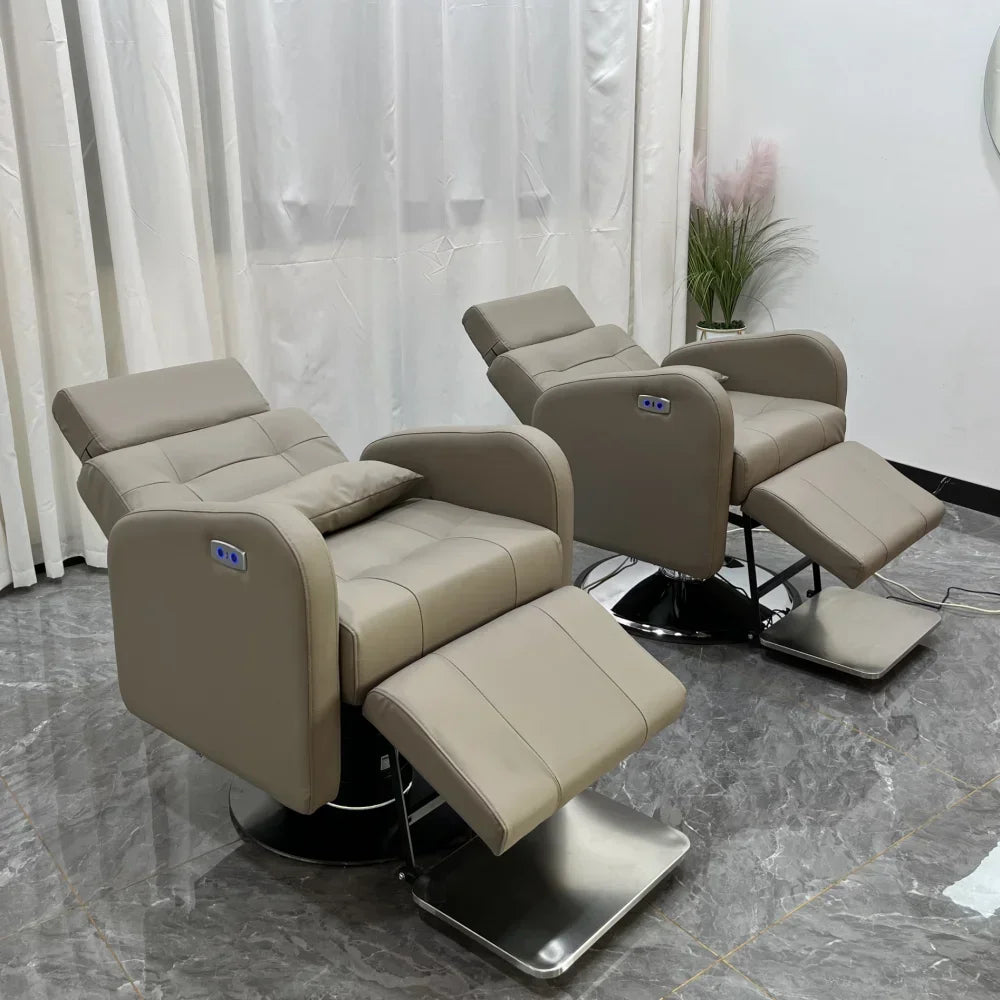 Kopftherapie Elektrischer Schönheits-Haarstuhl Multifunktionaler Augenbrauenrasier- und Ablagestuhl Physiotherapie Gesundheitsstuhl
