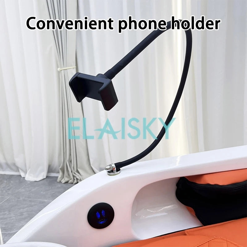 Hair Salon Bed Multi Functional Luxurious Full Body Shampoo Bed Automatic Space Capsule Intelligent Electric Massage Bed Chairs
