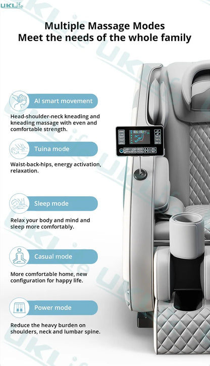 Three Year Warranty Home 4D Heating Massage Chairs Multifunctional Full Body Air Bag Wrapped Zero Gravity 3D Massage Office Sofa