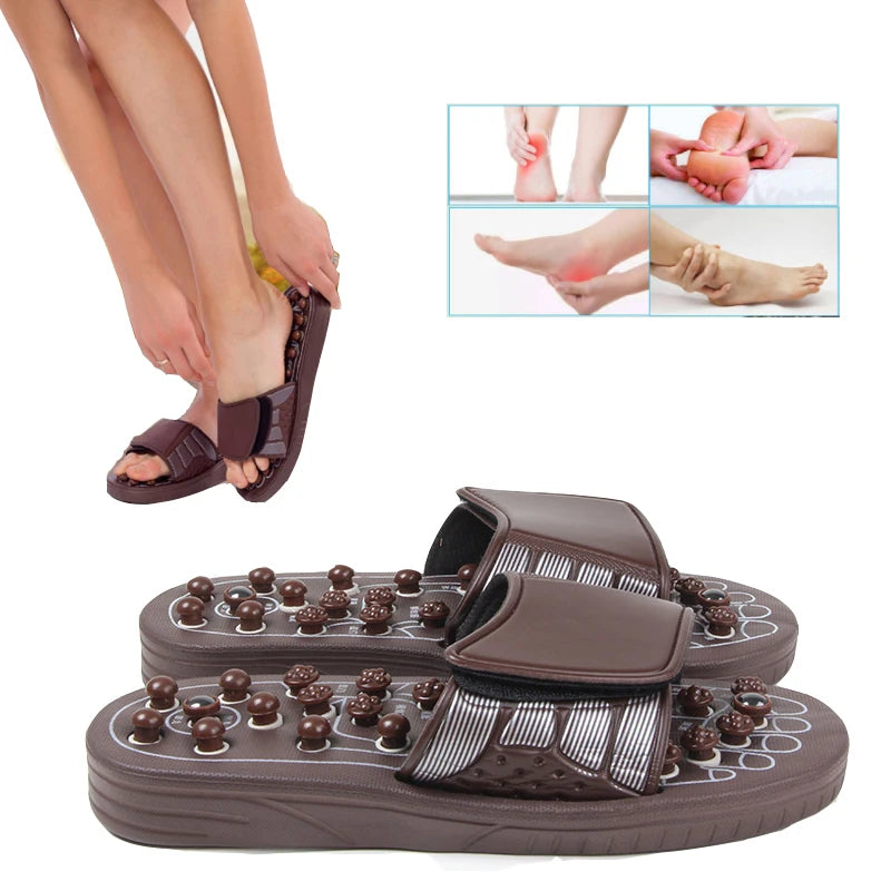 Foot Massage Acupuncture Slippers Acupoint Activation  Reflexology Spring Magnetic Therapy Relieve Foot Pain Meridians Arthritis