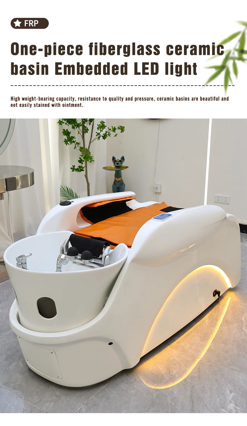 Japanisches Head Spa Salon Equipment Bett Elektrisches Massage-Head-Spa-Therapie-Shampoo-Massagebett