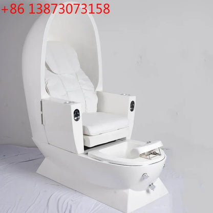 Fauteuil de pédicure en forme d'œuf, style moderne, design neuf, confortable, mobilier de spa pour les pieds avec matériaux de haute qualité