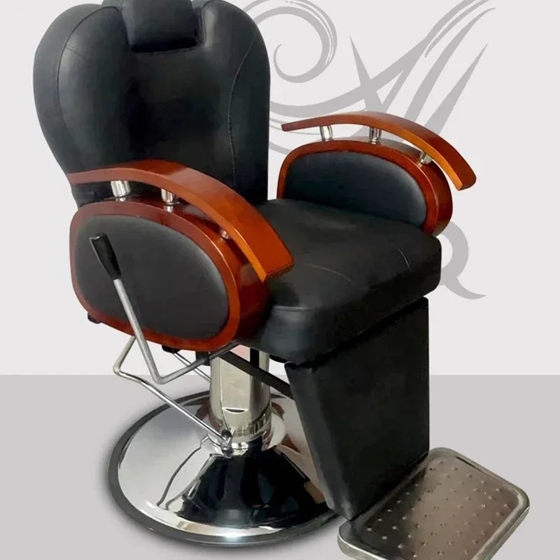 Modern Luxury Barber Chairs Nordic Vintage Lift Swivel Barber Chairs Hairdresser Comfort Commercial Furniture Sandalye FYBC