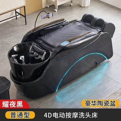 Elektrisches intelligentes Massage-Shampoo-Bett für Friseursalons, spezielles Begasungs-Kopfbehandlungs-Wasserzirkulationsbett