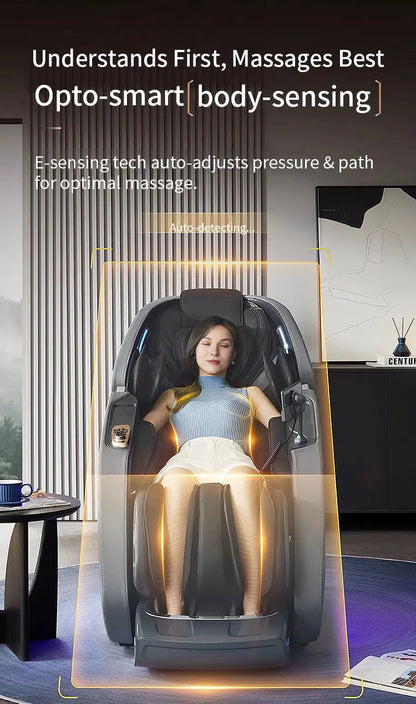 Zero Gravity Luxus Shiatsu Ganzkörper-Luftstreckungs-Doppelkern-Massagesessel