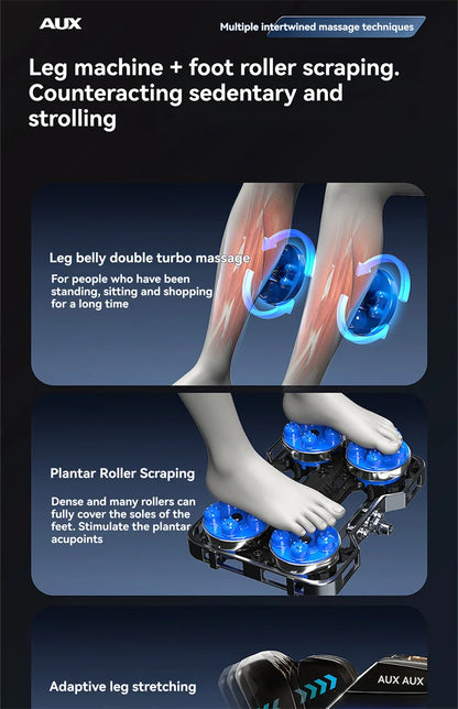 Dual-Core 6D+6D Massagesessel Ganzkörper-Schwerelosigkeits-Massagesessel mit Heizung Tiefenentspannungs-Massagesessel