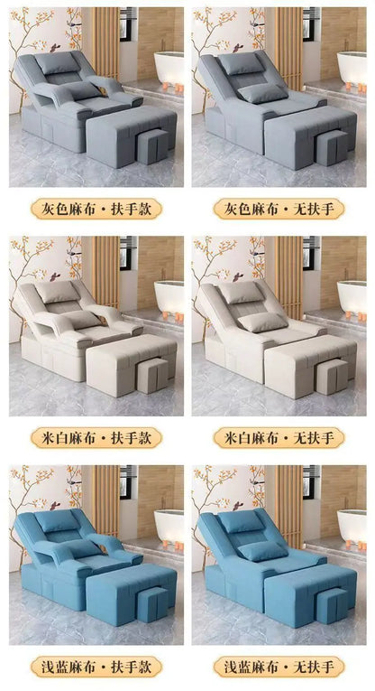 Foot massage sofa, electric massage bed, manicure and eyelash sofa, recliner to wash feet, pedicure ears and baths