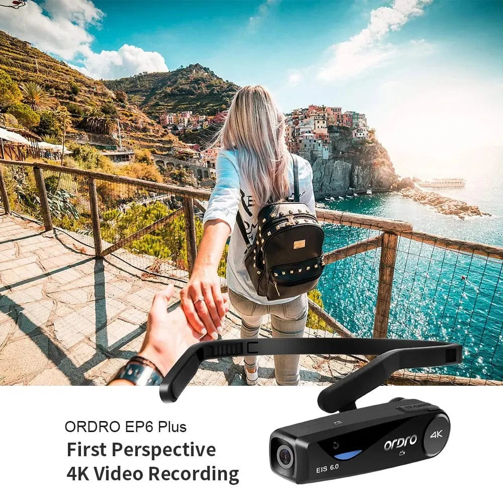 Ordro EP6 Plus Head-Mounted Vlog Camera – 4K 30FPS FPV WiFi Camcorder for YouTube, Live Streaming & Blogging