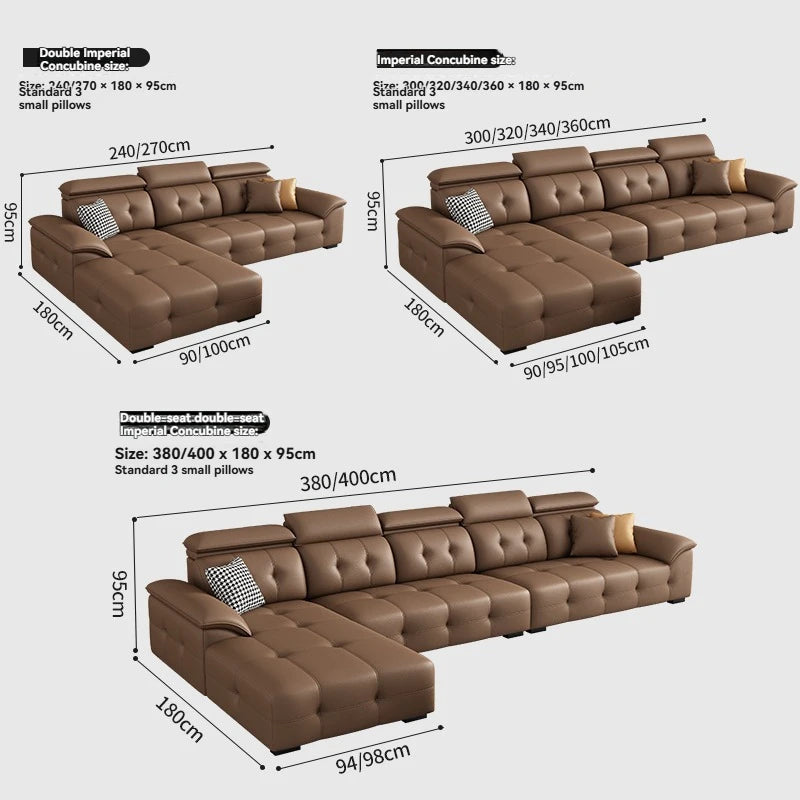 L Shaped Leather Sectional Sofa and Couch For Living Room Italian Oversized Leather Sofa Couches Living Room Furniture