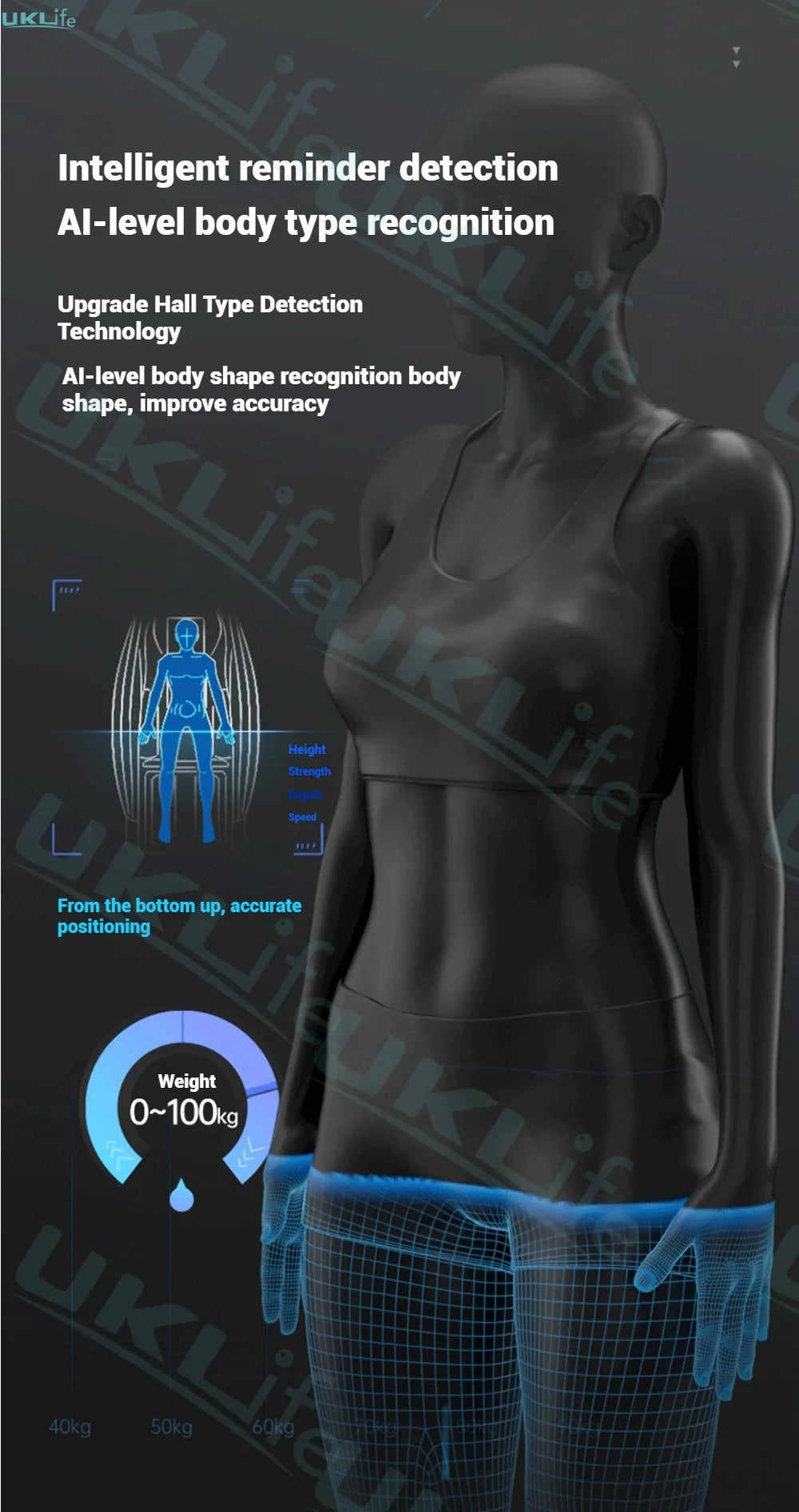 2025 Upgrade 6D Jade-Rollen-Massagesessel mit KI-Sprachsteuerung, automatischem Körperscan, Thai-Stretching & Handyhalter – Schwerelosigkeit F