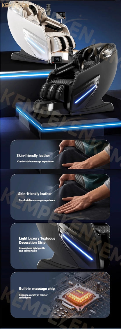 4D+ Jade 6-Rollen Massagesessel – Schwerelosigkeit, Thai-Stretch, KI-Sprache, 3 Jahre Garantie