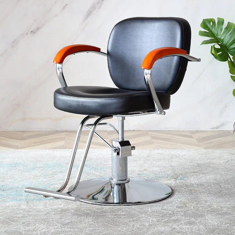 The New Barber Shop Chair Can Be Lifted And Reclined Hair Salon Special Hair Cutting Chair Stainless Steel Stool Factory Direct