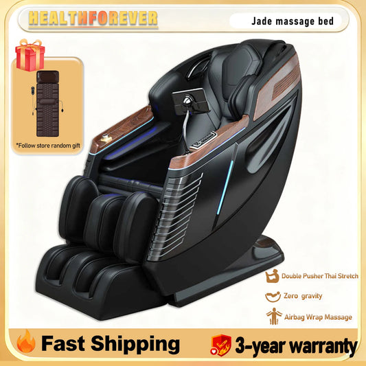 3 Jahre Garantie Massagesessel 4D Schwerelosigkeit Thai-Stretch Kneten Heizung Bluetooth-Lautsprecher Airbags SL-Track Massagesofa