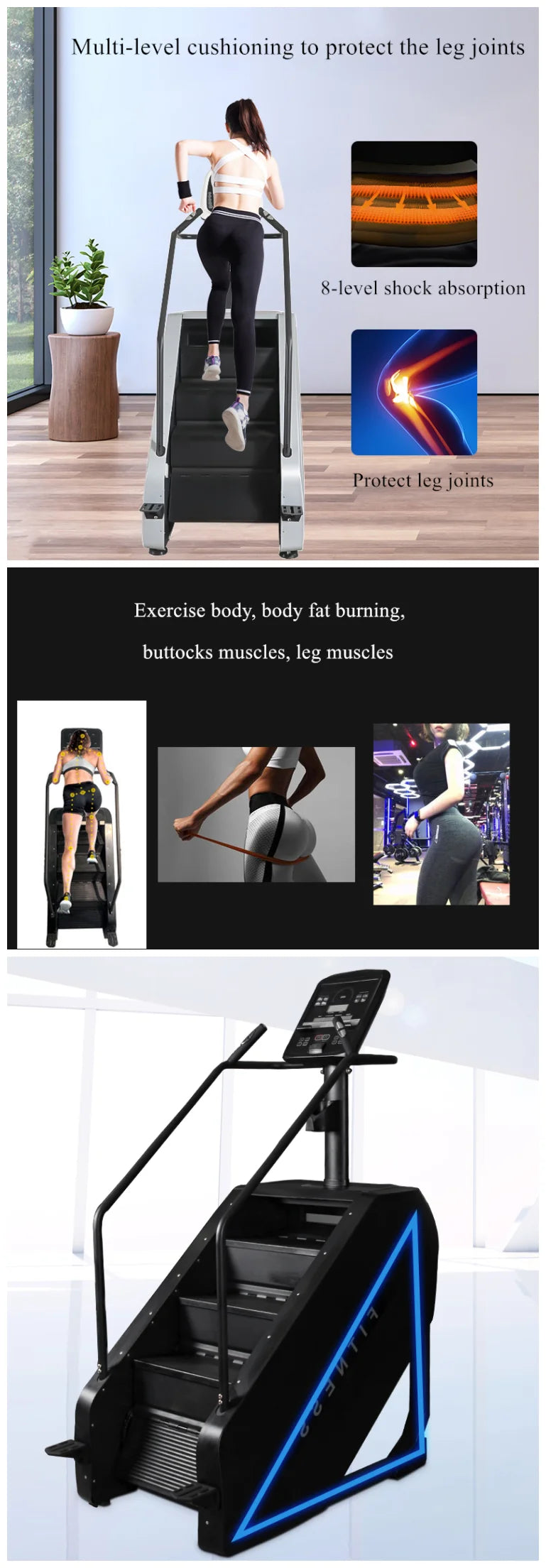Gym Fitness Equipment Stairmaster Cardio Stair Master Electric Stair Climbing Machine Stepmill Stair Climber