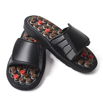 1 Paar Fuß-Akupressur-Massagepantoffeln für Füße Unisex Zuhause Plantarfasziitis-Linderung Akupunkt-Reflexzonenmassage-Gesundheitspflege-Massagegerät