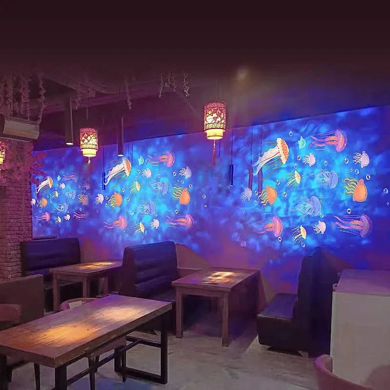 Ocean World Projection Spotlight – Dynamic Water Ripple &amp; Jellyfish Landscape Light