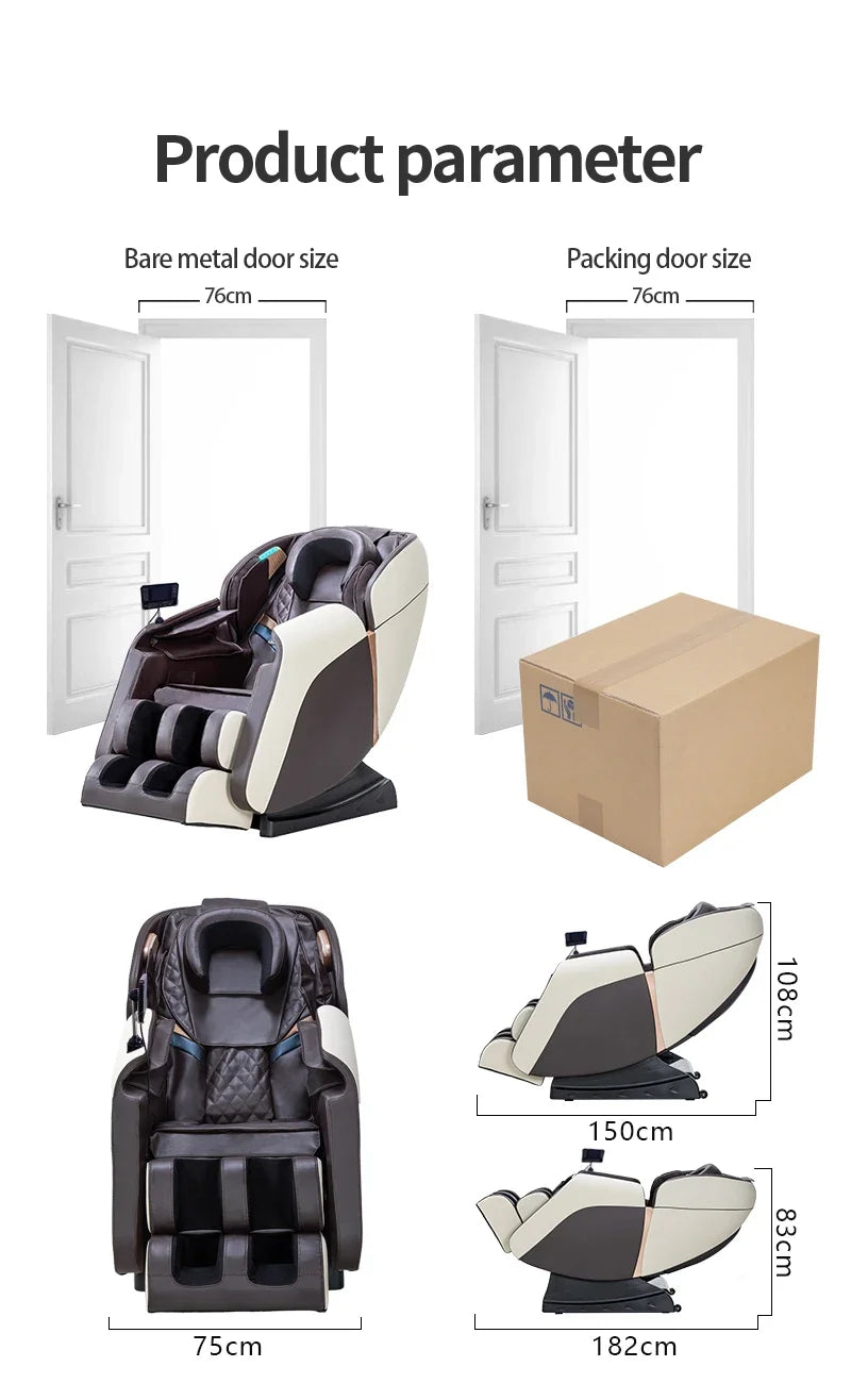 Factory Wholesale High Quality Cheap 3D 4D 8D Full Body Zero Gravity Home Use Massage Chair With Foot Massage