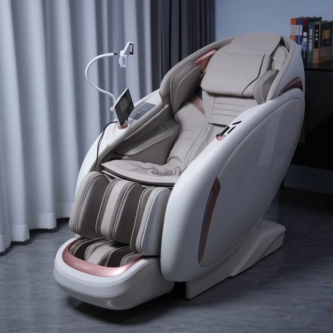 2026 Neueste Ganzkörper-Massagesessel Schwerelosigkeit SL-Schiene 4D-Stabmassage KI-Sprachsteuerung Elektrischer Massagesessel