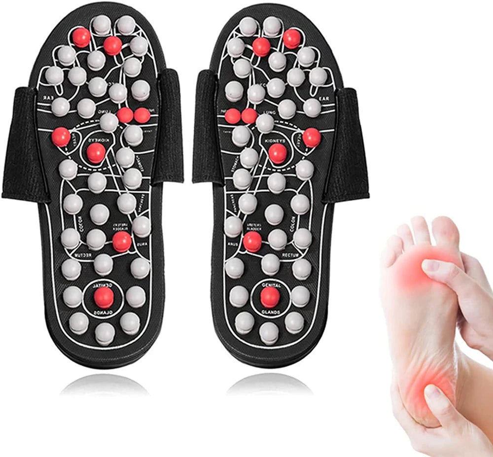 Acupressure Massage Slippers, Foot Massager for Feet Care Reflexology Sandals Sore Plantar Fasciitis Arch Neuropathy Pain Relief