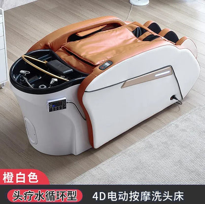 LMM Elektrisches Massage-Shampoo-Bett Schönheitssalon Spezielles Friseursalon Smart Head Therapy Wasserzirkulationsbett