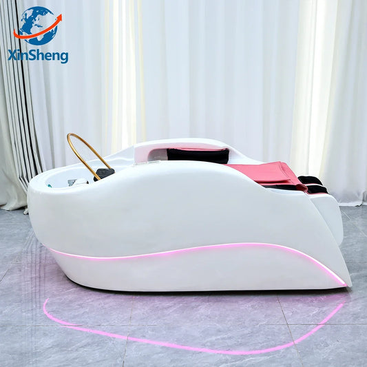 XinSheng Integrated Hair Washing and Massage Bed with Head SPA Fumigation Machine Hair Salon Commercial Electric Furniture