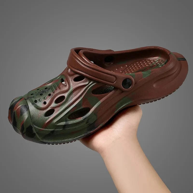 Litfun Camouflage Clogs – Summer EVA Slippers for Men, Non-Slip Garden & Beach Sandals