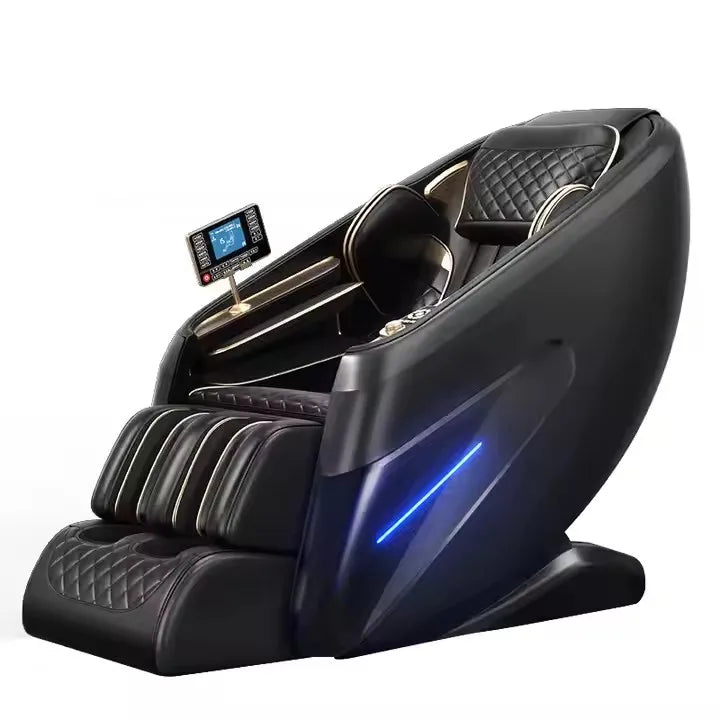 Home Use Smart Automatic Full Body SL Track Massage Chair with 3D Robot Arm Body Manipulator Long Rail PU Leather Material