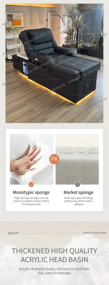 Hot sales Modern beauty salon Back lift hair washing massage head Foot Spa Pedicure Shampoo Bed