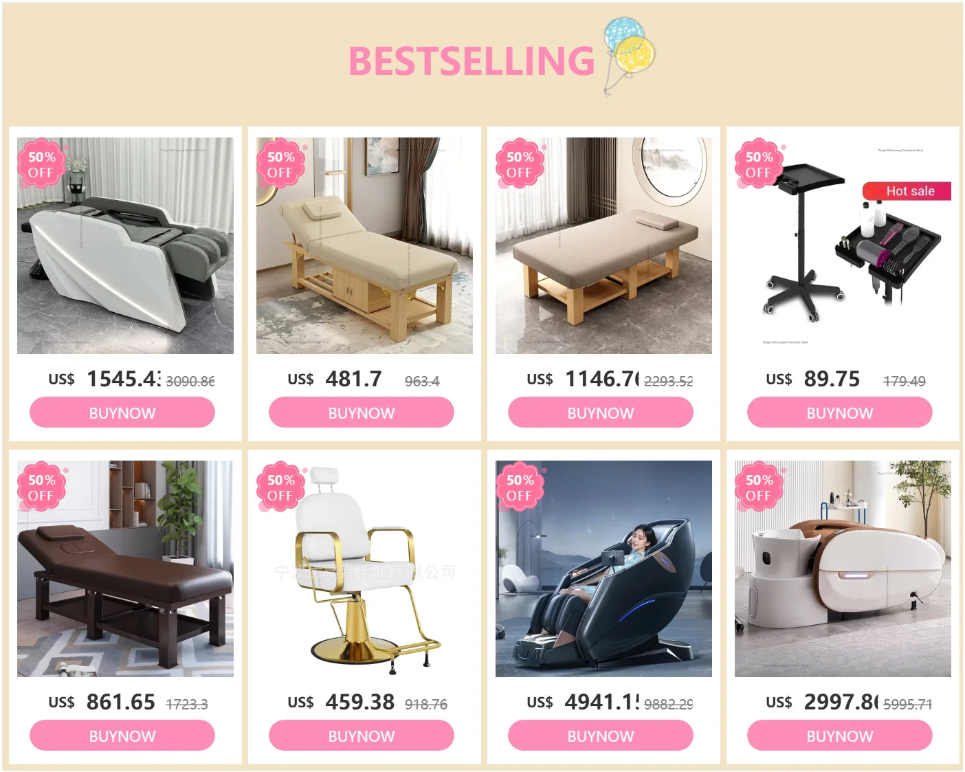 Intelligente elektrische Massage-Shampoo-Stühle Friseursalon Spülbett Kopf-Wasserkreislauf Begasung Salonmöbel Kopfteile FYS