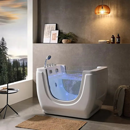 2026 Luxury Thermostatic Baby Spa Bathtub Whirlpool Freestanding Acrylic Bubble Massage Bath Tub